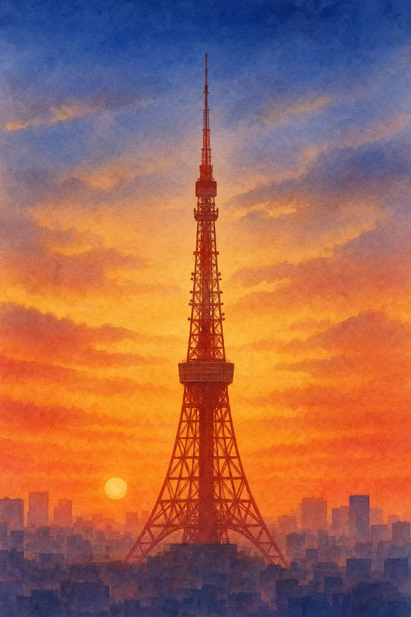 東京タワーを描いた絵